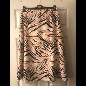 Misses midi length multi colored skirt